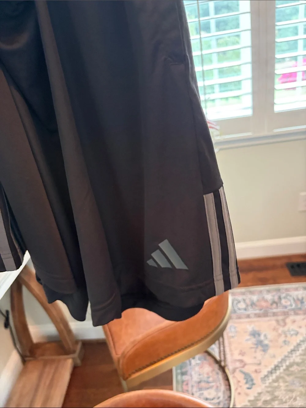 adidas Black Men's Athletic Shorts with Reflective Stripes
